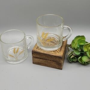 Vintage mid century wheat cups (2)